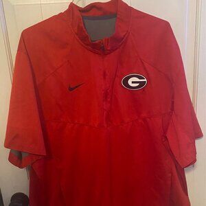 Nike UGA Georgia Bulldogs Red Short Sleve Windbreaker XXL